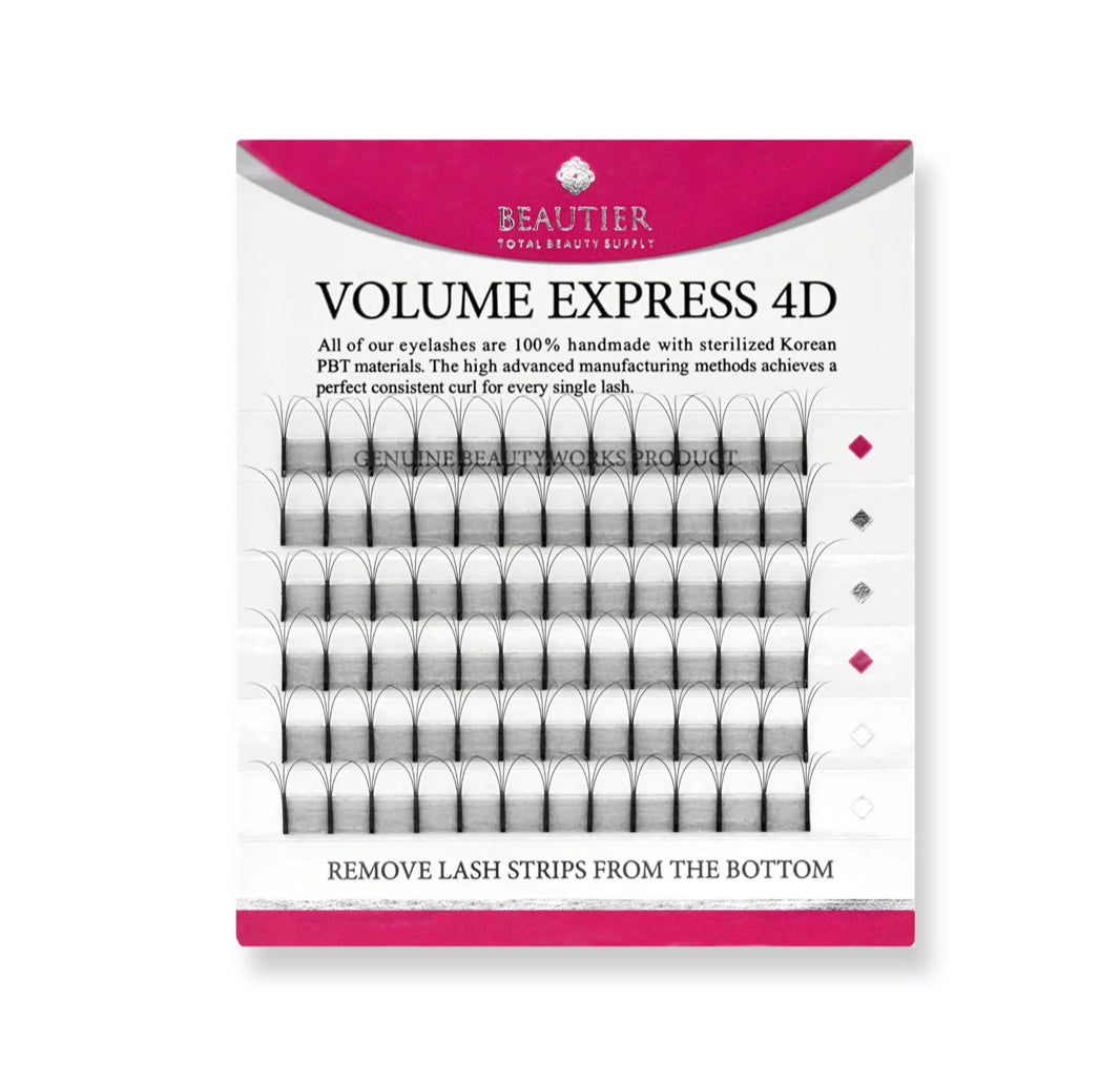 4D Pre-made Volume Lash Extension Mini Tray | 0.07 | Single Length