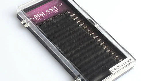 Classic Lash Extension Tray - D Curl 0.15 Single Length 16 Rows | BISLash